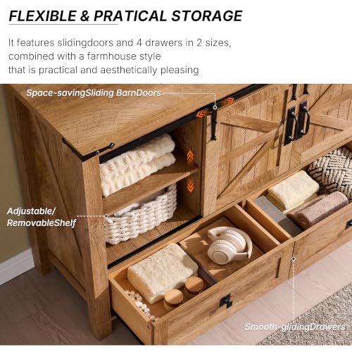 48 inch Farmhouse 4 Drawer