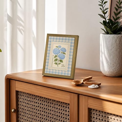 Framed Blue Hydrangea Canvas Wall Art