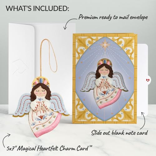 Heavenly Angel Christmas Ornament Keepsake Card with Envelope
