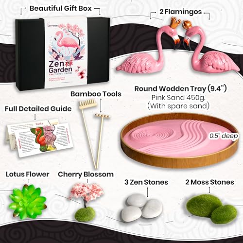 Flamingo Zen Garden Kit for Desk