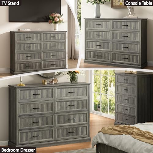 Farmhouse 8 Drawer Dresser for Bedroom