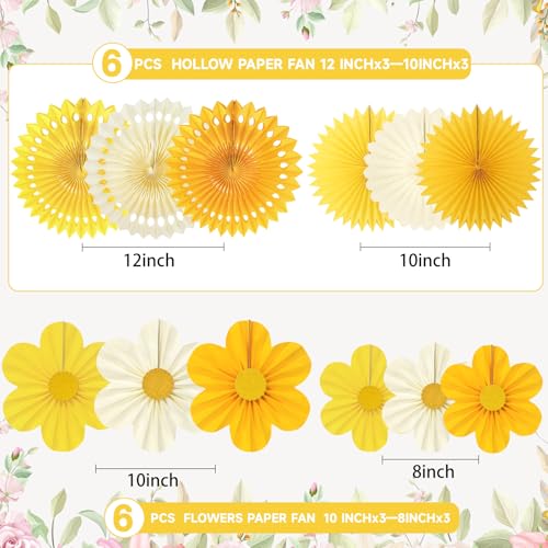 Yellow Party Decorations (12 Count)