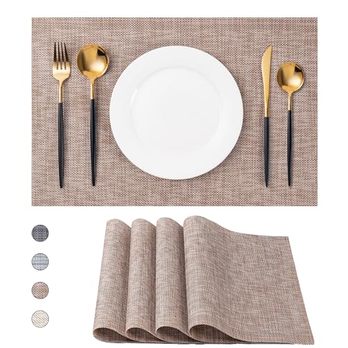 Placemats Set of 4 Washable Indoor (4 Count)