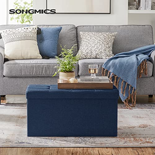 30 Inches Folding Storage Ottoman Bench