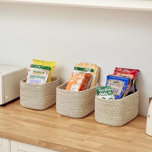 Small Cotton Rope Basket (3 Count)