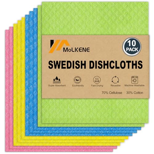 Swedish Dishcloths for Kitchen (10 Count)