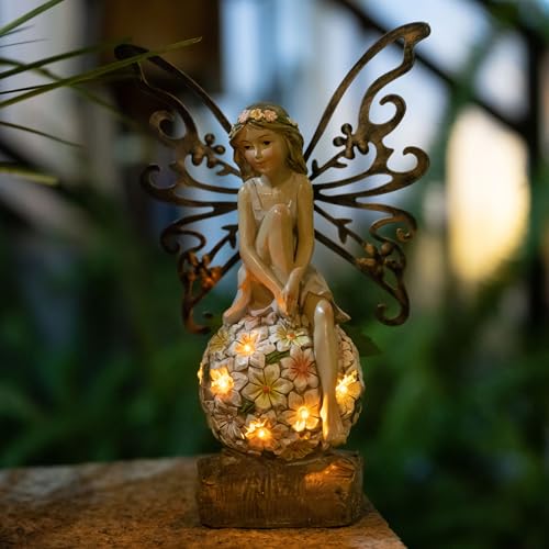 Solar Fairy Statue Garden Decor