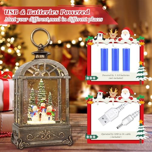 Christmas Snow Globe Lantern