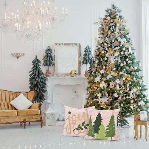 Joy Christmas Pillow Covers 18x18