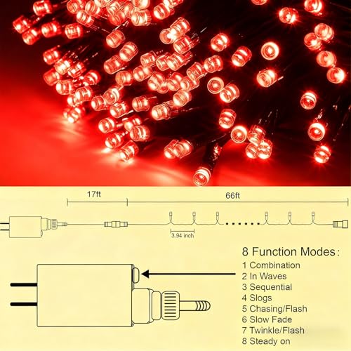 66ft Valentines Decorative Mini Lights