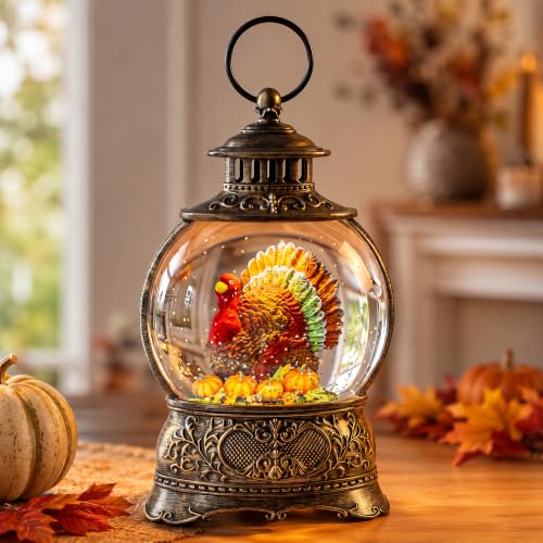 Fall Snow Globe Lantern