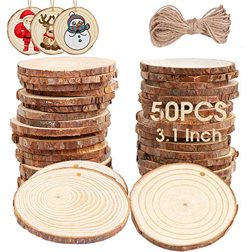 Natural Wood Slices 50 Pcs 2.7 (50 Count)