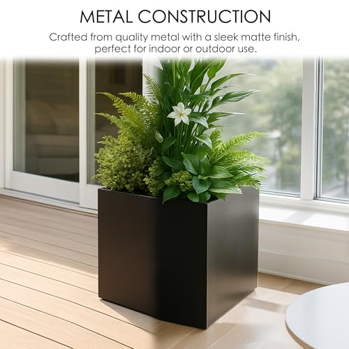 20'' Cube Metal Planter Steel Planter Box