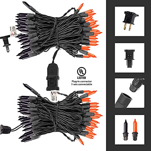 Purple and Orange Halloween Mini Lights