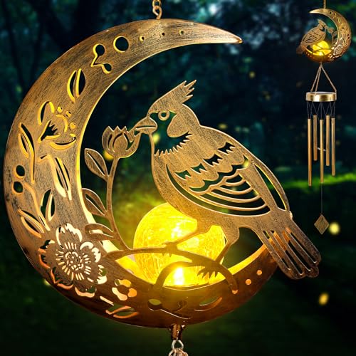 Moon Cardinal Wind Chimes Gift