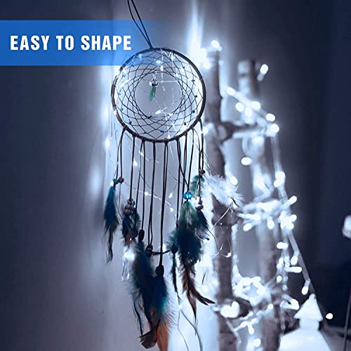 20 Pack Fairy Lights Battery Operated 7ft 20 LED Mini Fairy String Lights Waterproof Copper Wire Firefly Starry Lights for Wedding Party Mason Jars Christmas Centerpiece Table Decorations (20 Count)
