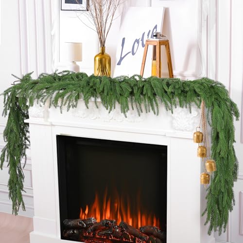 4Pcs 6Ft Artificial Norfolk Pine Garlands