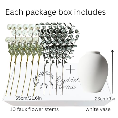 Artificial Floral Arrangements With Vase (10 Count)