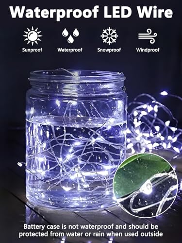 6 Pack Battery Operated Fairy Lights with Remote Twinkle Lights Cool White (6 Count)
