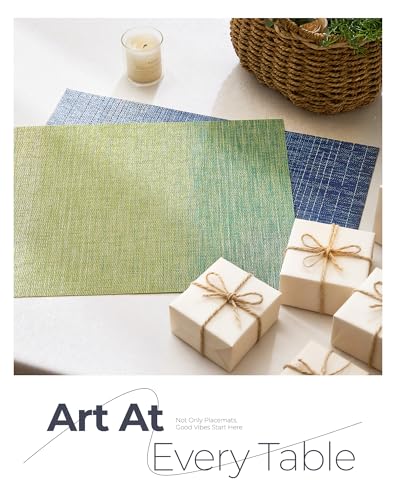 Gradient Blue Woven Placemats Set of 4 (3.2 Count)