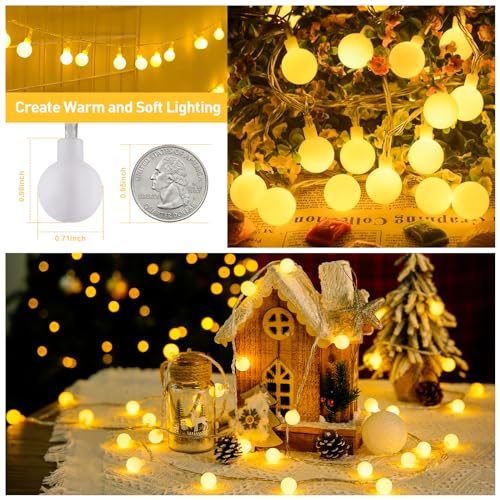 100 LED Globe String Lights Indoor Bedroom