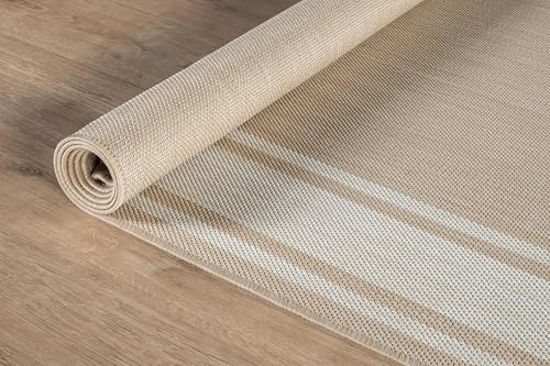 Outdoor Rug 8x10 Modern Bordered Area Rugs for Indoor and Outdoor Patio Deck Porch Garden Waterproof Weather Sun Resistant Washable Outside Carpet (80 Sq Ft)