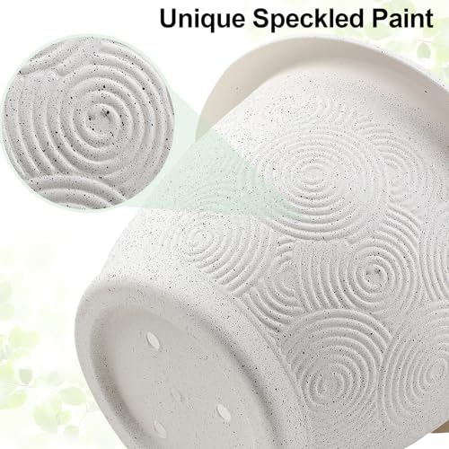 Plastic Flower Pots Planters For Indoor Plants (4 Count)