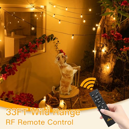 35FT 16 Bulbs Solar String Lights Outdoor Waterproof with Remote (35 Foot)