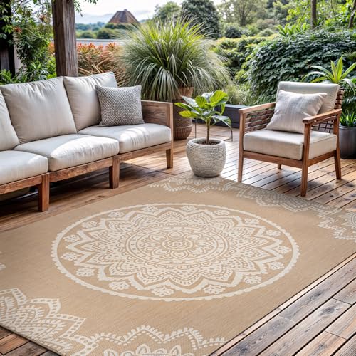 Outdoor Rug 5x7 Modern Area Rugs for Indoor and Outdoor Patios and Porches