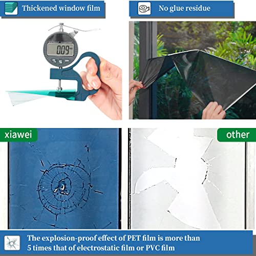 One Way Window Privacy Film with Tools (17.06 Sq Ft)