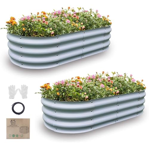 Gardmax 2 Pack Galvanized Raised Garden Bed