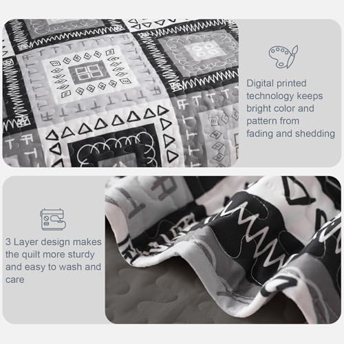 Reversible Boho Quilts Full Size Black