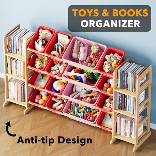 Toy Storage Organizer with 6 Shelves and 16 Bins (6 Count)