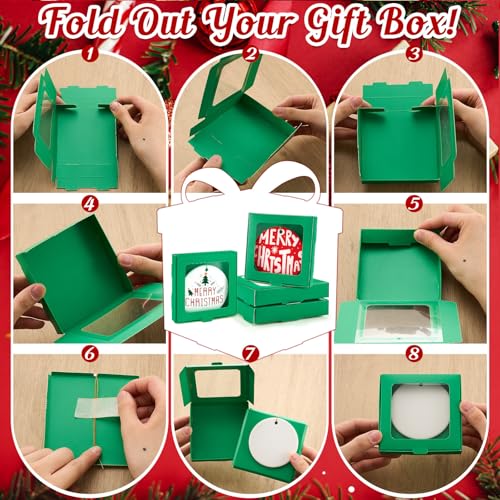 25 Pcs Christmas Sublimation Ornament Blanks Box (25 Count)