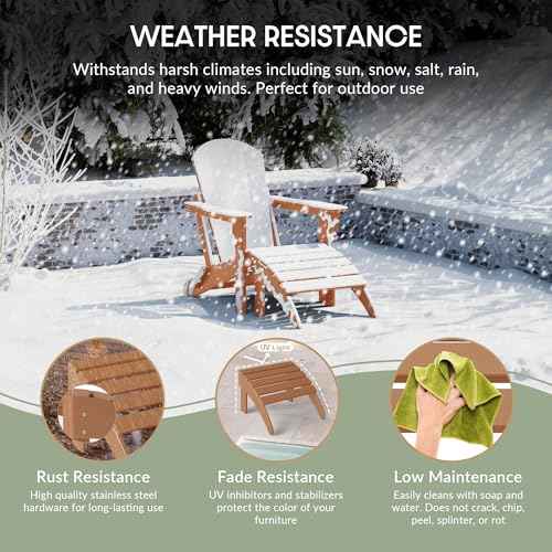Outdoor Patio Adirondack Ottoman Foot Rest