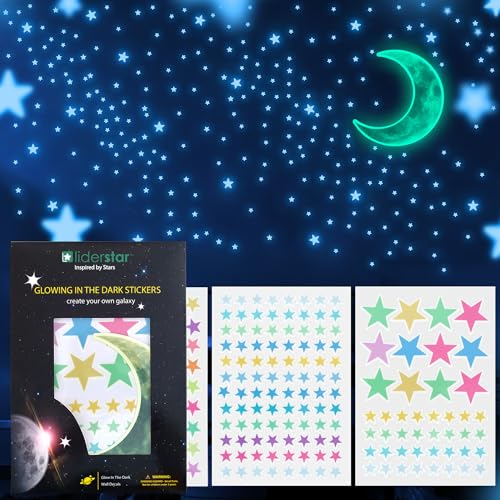 Glow in The Dark Stars and Moon for Ceiling