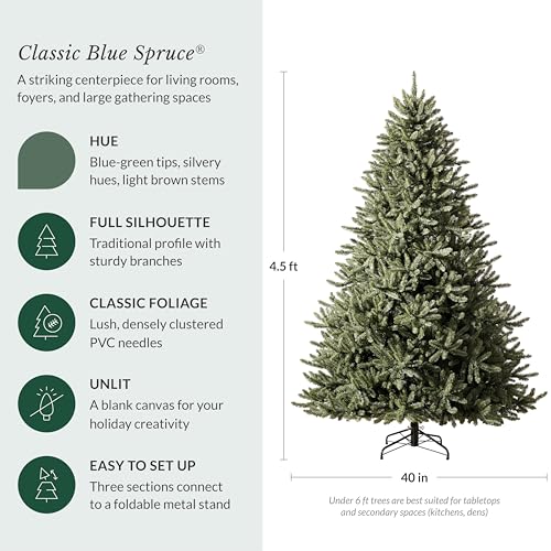 4.5 ft Unlit Classic Blue Spruce