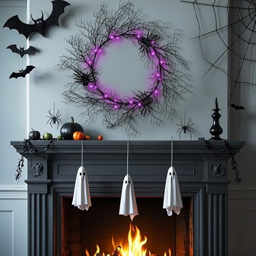 24" Halloween Wreath for Front Door Halloween Decorations Outdoor