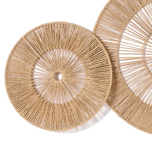 7 Pack Handwoven Boho Baskets Wall Decor (7 Count)
