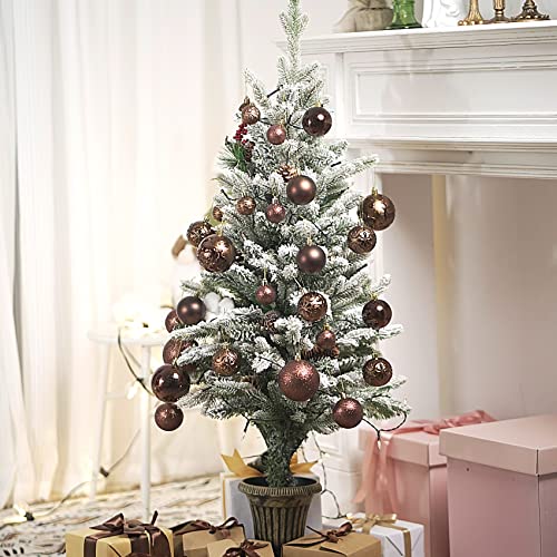 Brown Shatterproof Christmas Ornaments (32 Count)