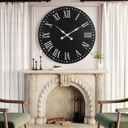 Large Wall Clock with Roman Numeral