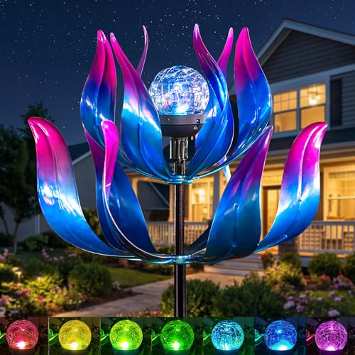 Solar Wind Spinner with Crackle Glass Ball