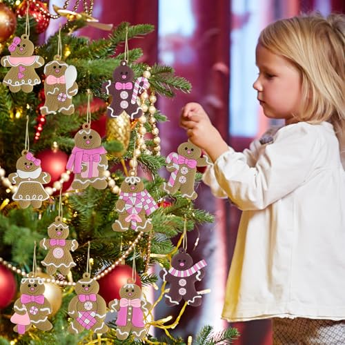 Gingerbread Man Ornaments Christmas Tree Decorations (12 Count)