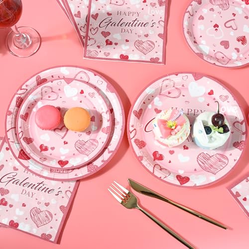 150Pcs Galentine's Day Plates and Napkins (150 Count)