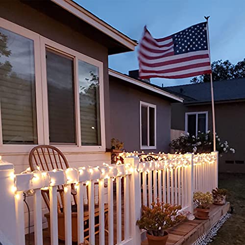 Christmas Lights 100 Count Mini Clear Lights 32ft White Wire Christmas Tree String Lights Set for Outdoor Indoor Christmas Decorations Wedding Valentines Day Decor (32 Foot)