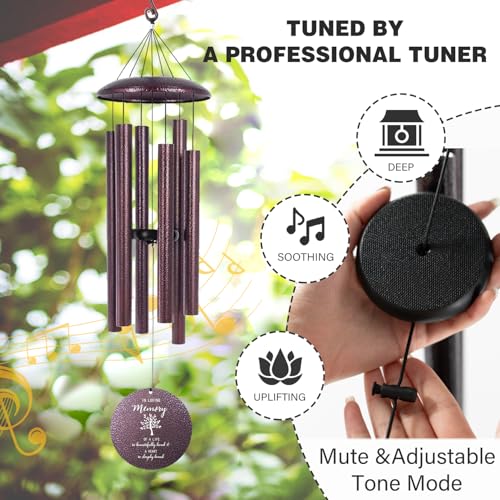 Personalized Tree of Life Memorial Wind Chimes for Loss of Loved One