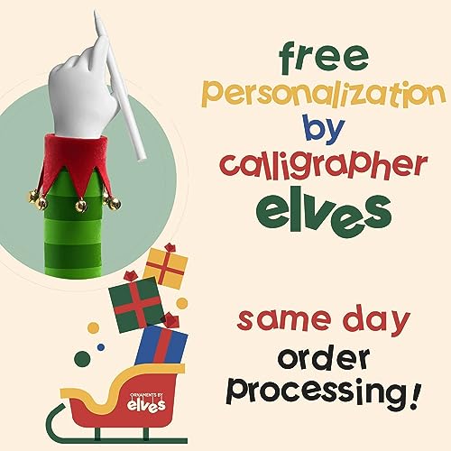 Personalized Baby Gnome Pink Christmas Ornaments 2026 Adorable Girl Gnome on Red Mushroom Great Addition to Christmas Decor Personalized Gifts in a Giftable Packaging