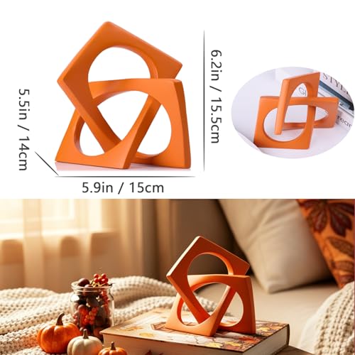 Orange Knot Statue for Coffee Table Centerpiece Decor
