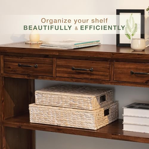 Set of 2 Decorative Storage Boxes With Lids for Home Decor (2 Count)