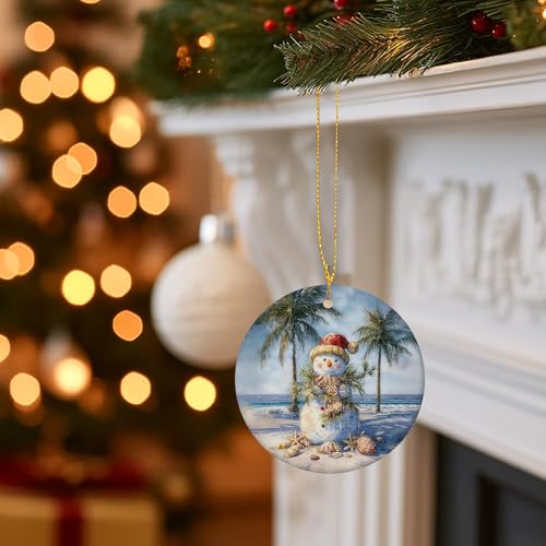Coastal Summer Christmas Ceramic Ornament Gifts